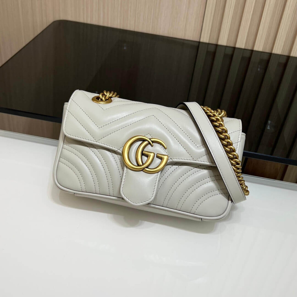 Gucci GG Marmont Matelasse Mini Bag 446744 Light Grey