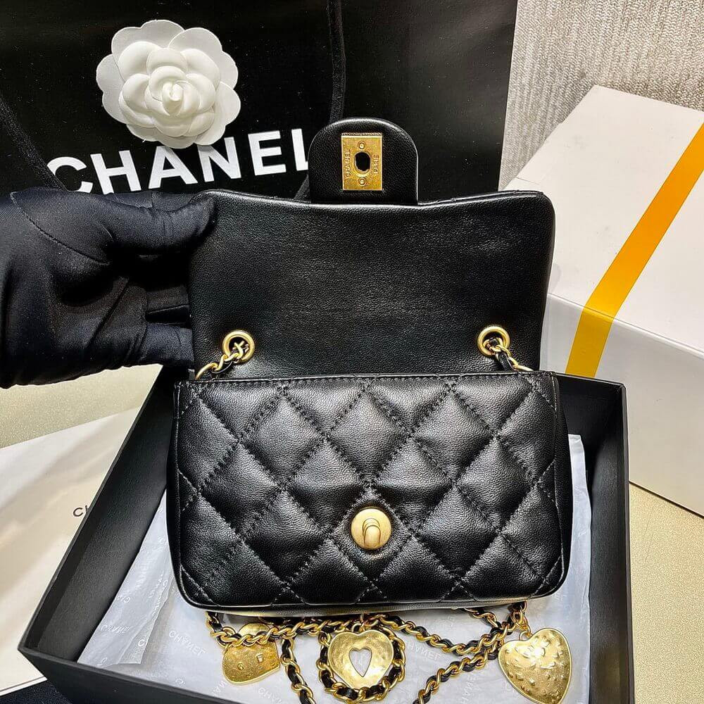 Chanel Mini Flap Bag Heart Chain AS3456