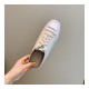 Chanel Canvas Lace Up Cap Toe Slipper 382301