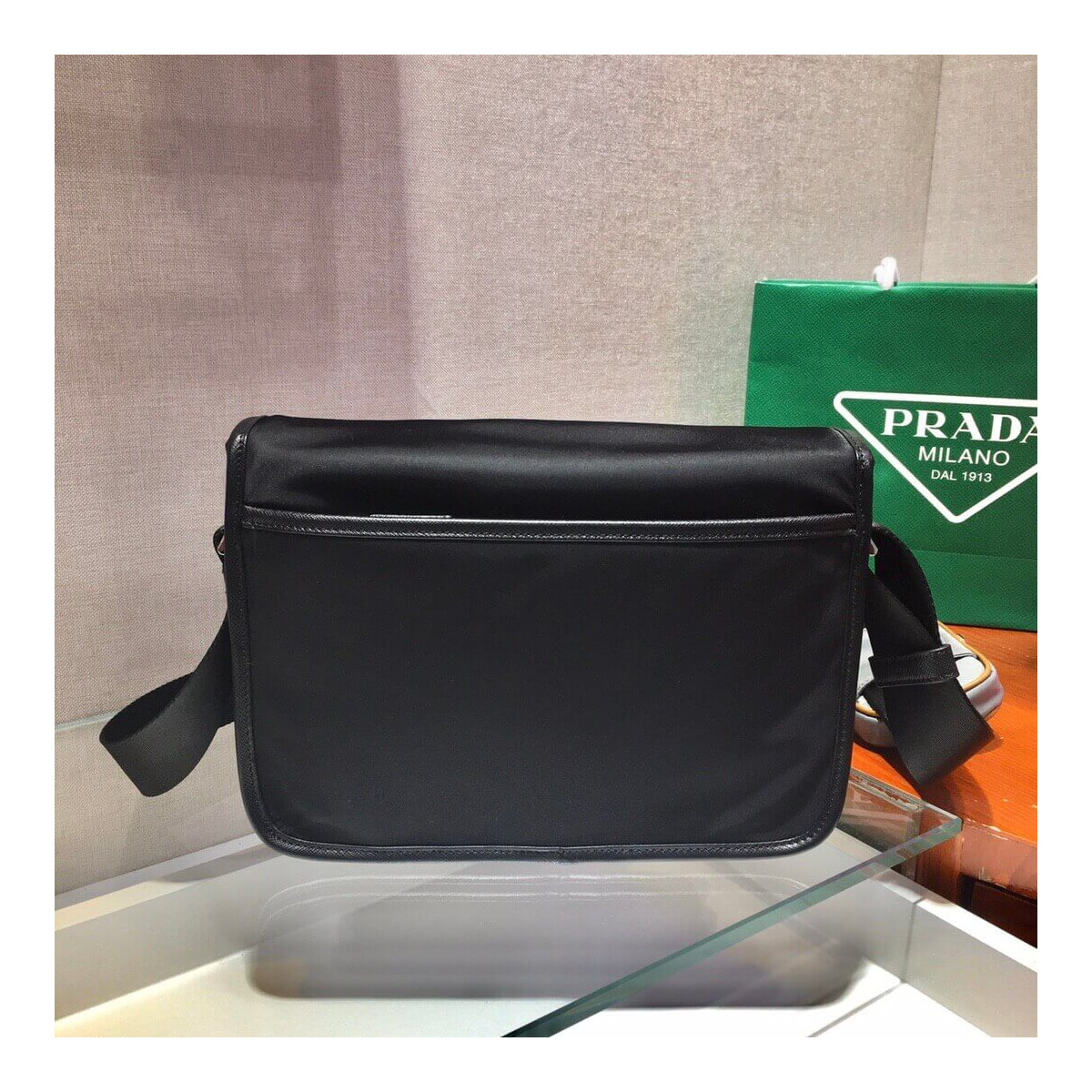 Prada Nylon and Saffiano Leather Bag with Strap 2VD769