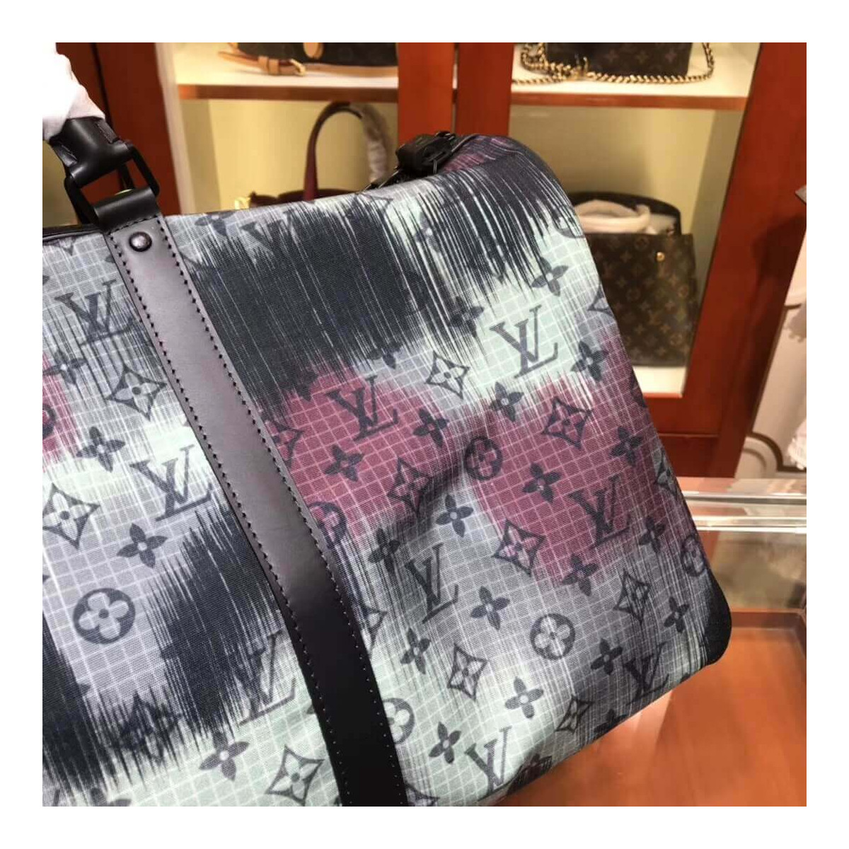 Louis Vuitton Monogram Denim Keepall 50 Bandoulière M44166