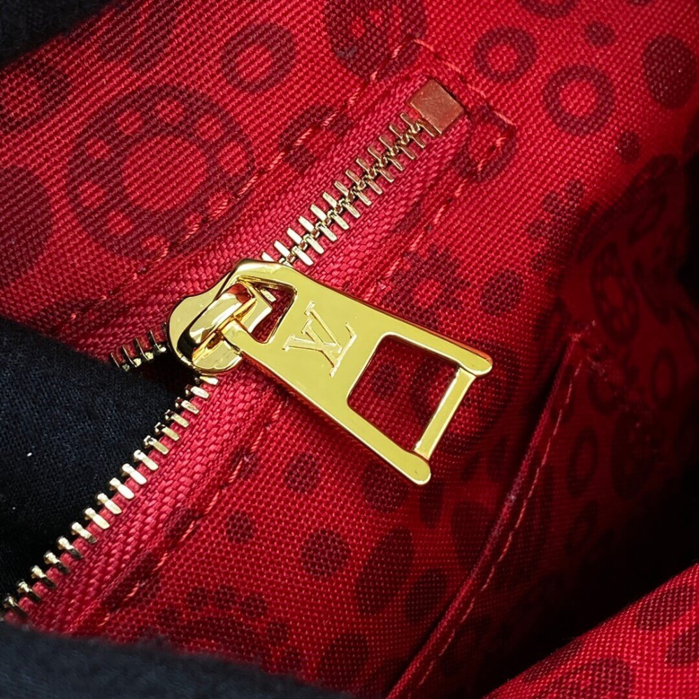 LV x YK OnTheGo MM with Faces Print and Embroidery M46429