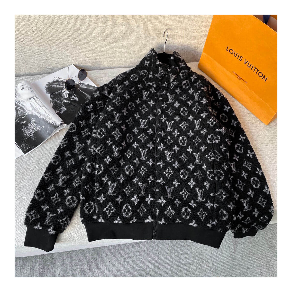 Louis Vuitton Monogram Jacquard Fleece Jacket