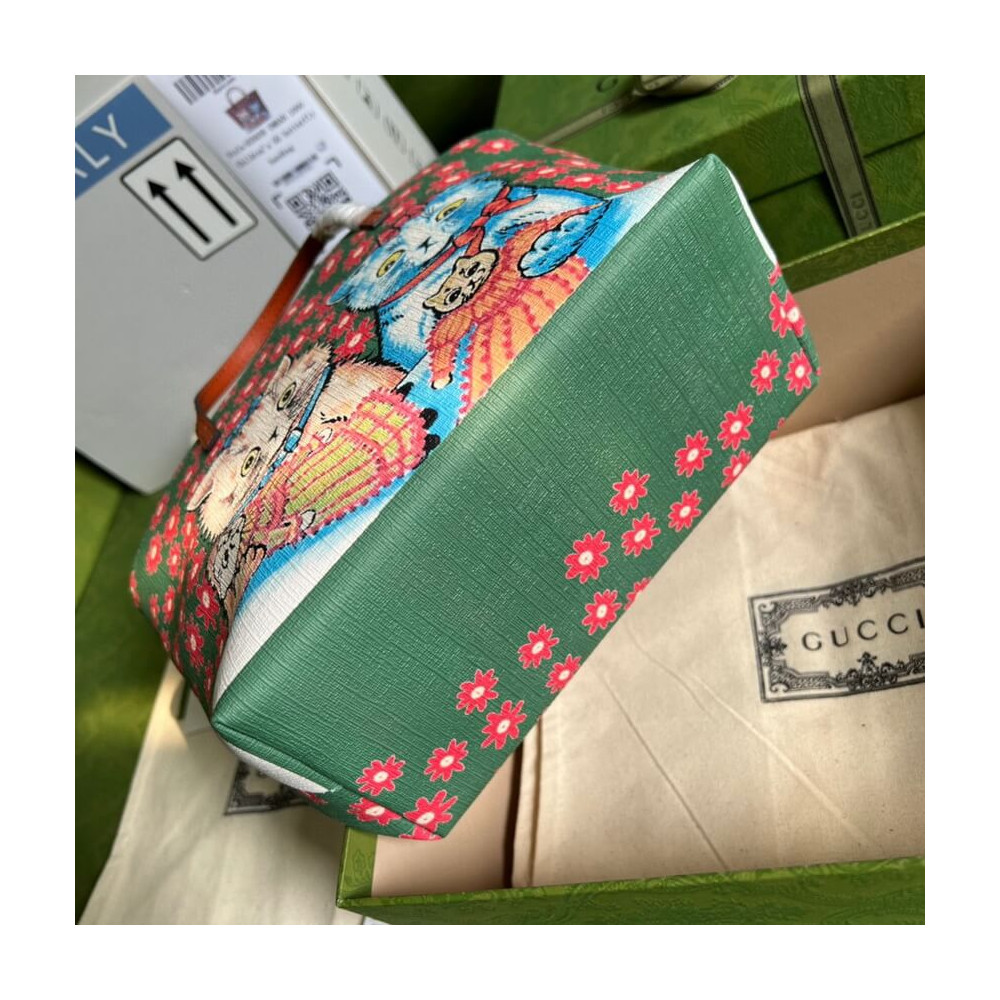 Gucci Kitten Print Tote Bag 410812