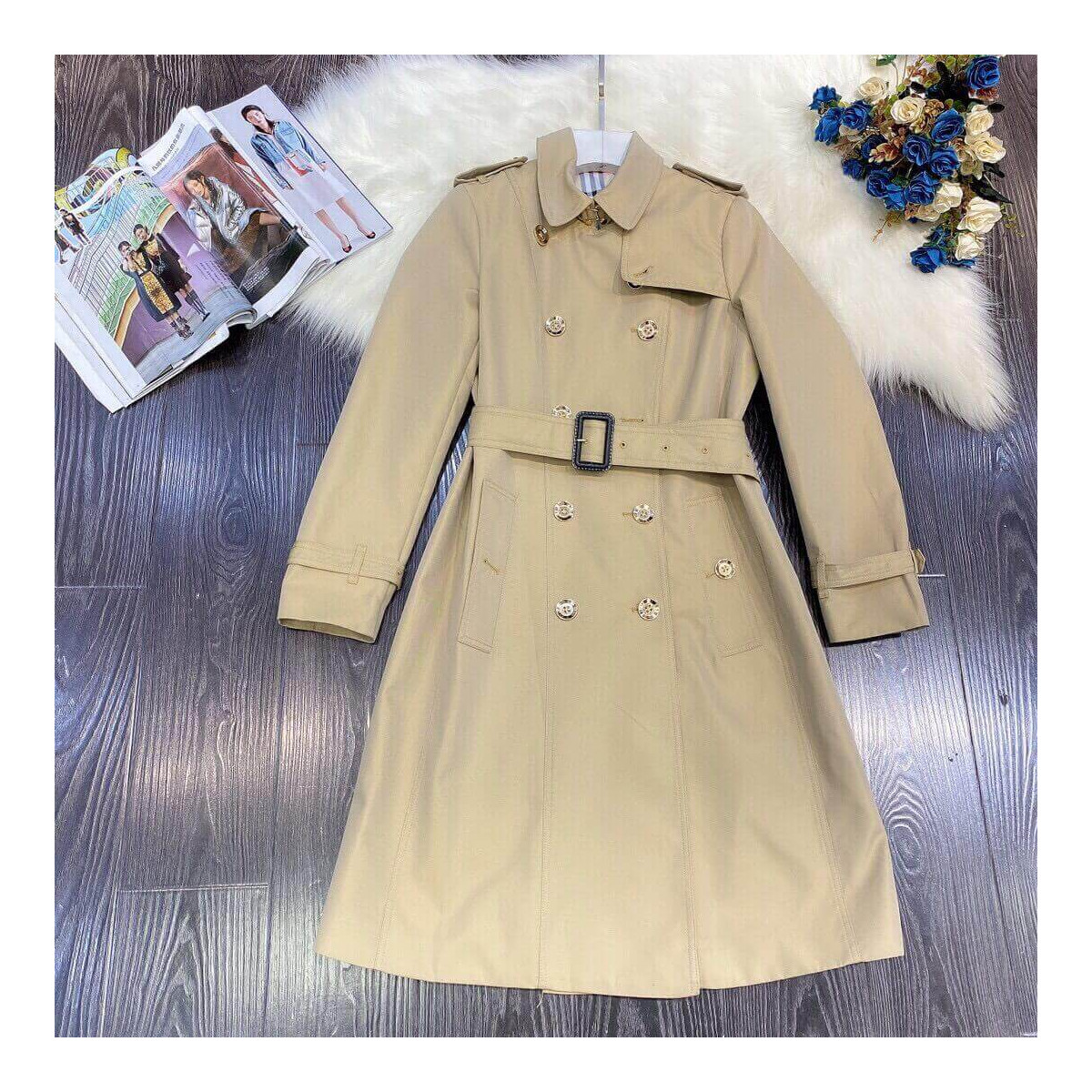 Burberry Chelsea Midi Trench Coat 202481