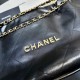 Chanel 22 Bag Handbag Black Shiny Calfskin AS4486