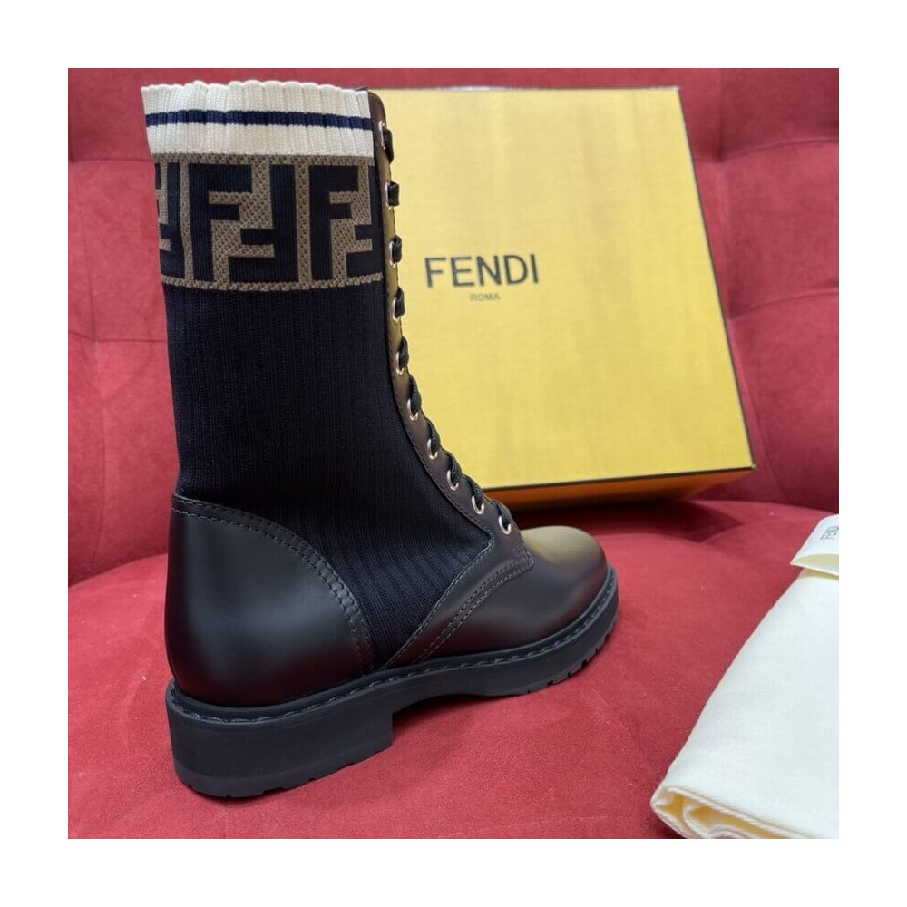 Fendi Rockoko Chelsea Sock Combat Boot