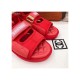 Chanel Goatskin with Fabric Sandals G37231