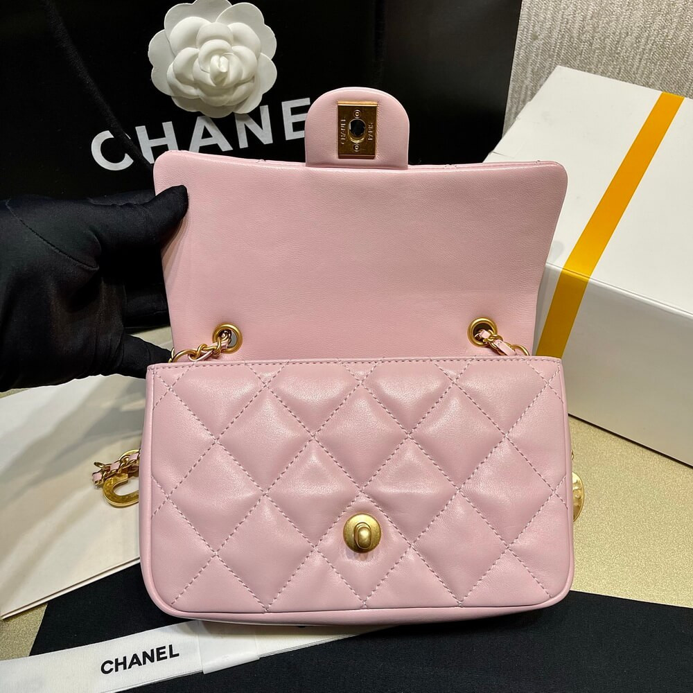 Chanel Mini Flap Bag 20cm Heart Chain AS3457