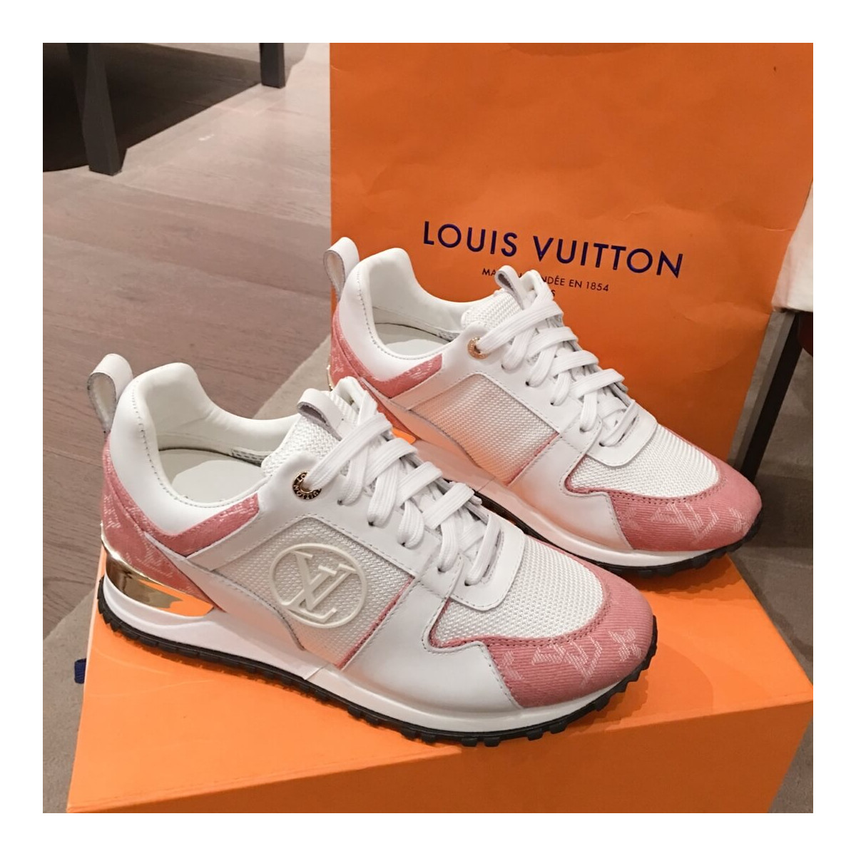 Louis Vuitton Monogram Denim Run Away Sneaker 1A4WP7 Pink