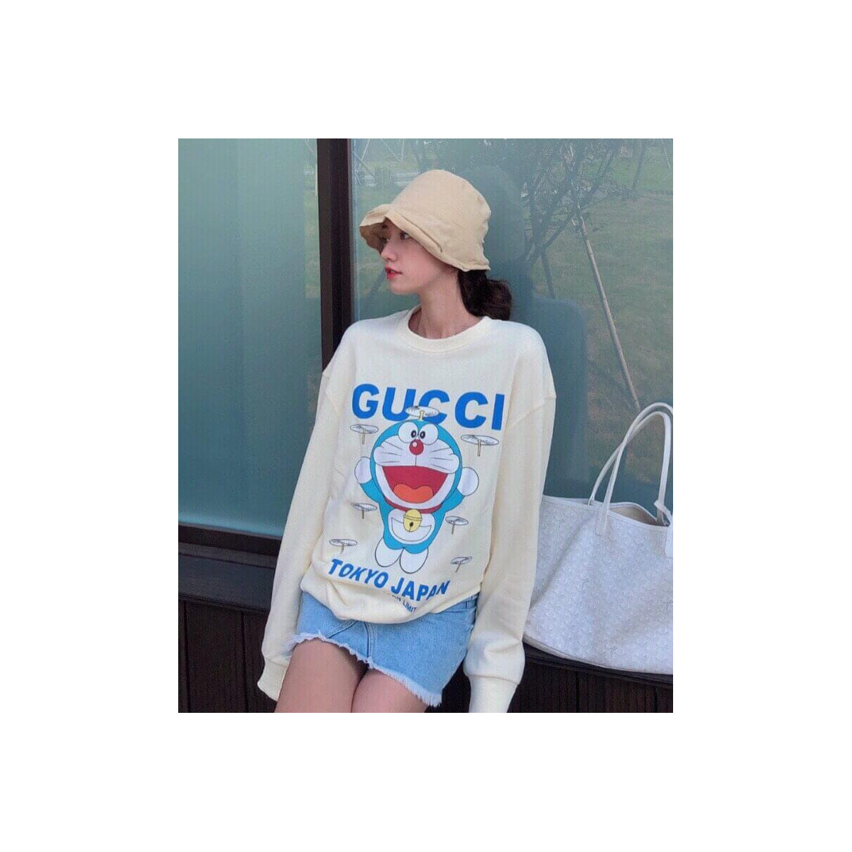 Gucci Embroidered Doraemon Logo Sweatshirt 617965