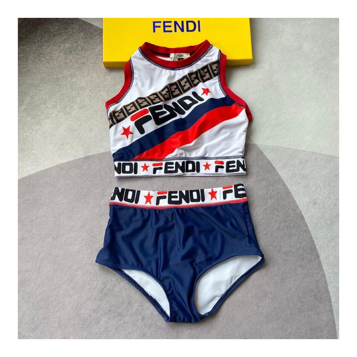 Fendi x Fila Two Piece Swimsuit B925