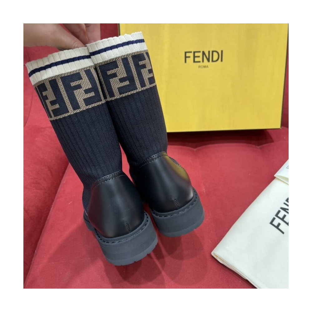 Fendi Rockoko Chelsea Sock Combat Boot