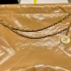 Chanel 22 Small Handbag Shiny Calfskin AS3260 Camel Gold Metal