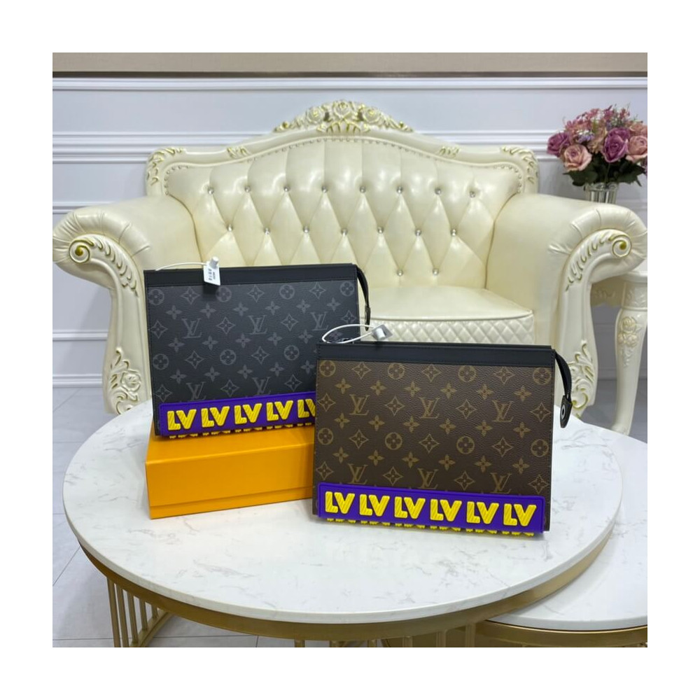 Louis Vuitton Pochette Voyage MM Monogram LV Rubber M80792