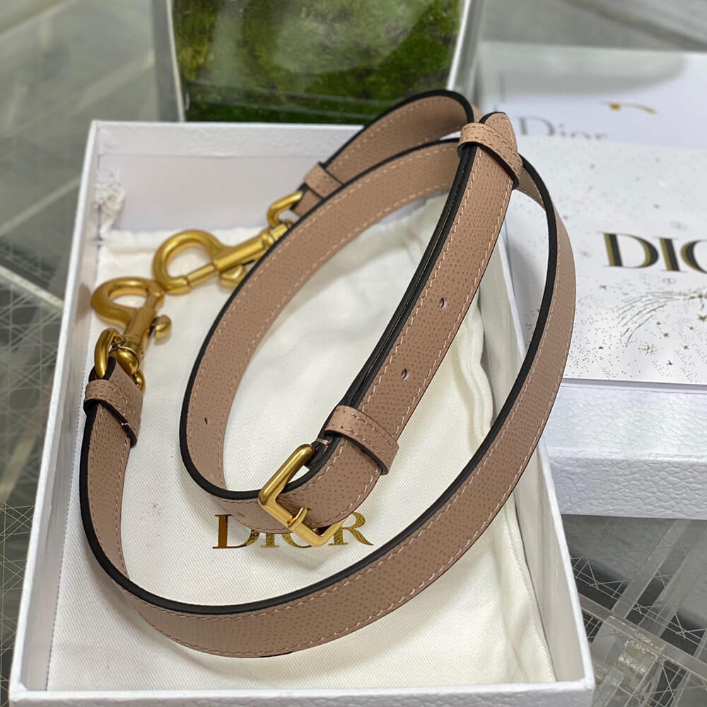 Dior Mini Saddle Bag with Strap Grained Calfskin M0456