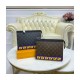 Louis Vuitton Pochette Voyage MM Monogram Eclipse LV Rubber M80792