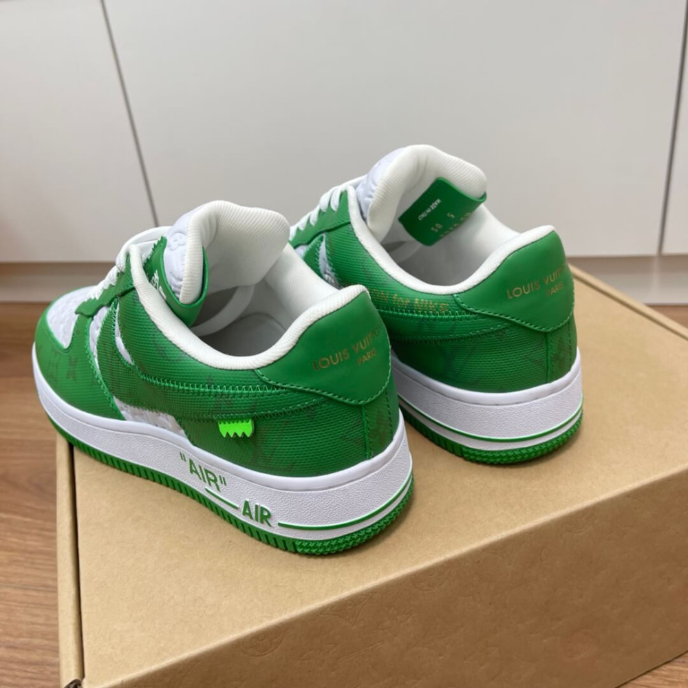 Louis Vuitton Virgil Abloh x Nike Air Force 1 Sneakers White/Green