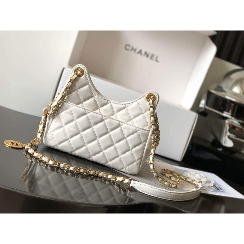 Chanel Small Hobo Bag in Shiny Crumpled Calfskin AS3710