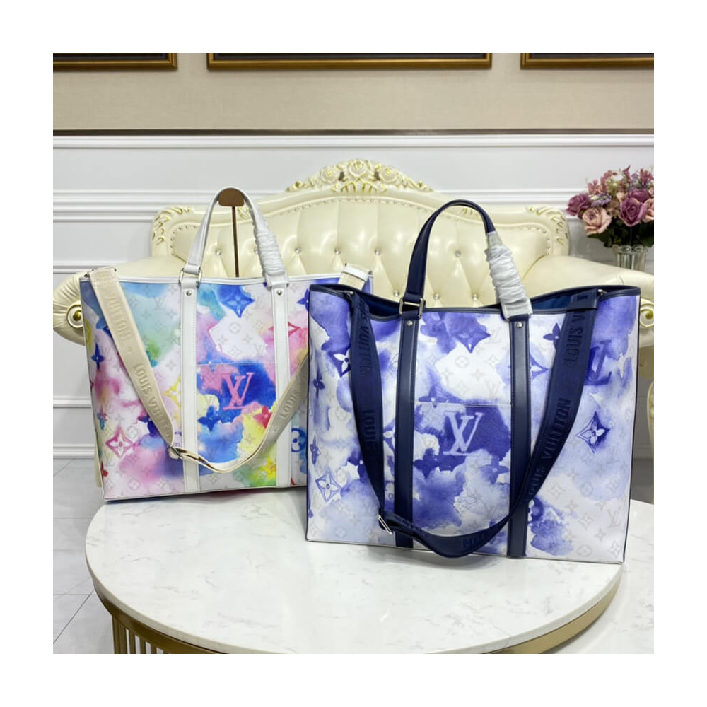 Louis Vuitton Monogram Watercolor Blue New Tote GM M45755