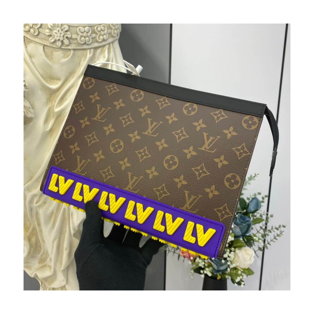 Louis Vuitton Pochette Voyage MM Monogram LV Rubber M80792