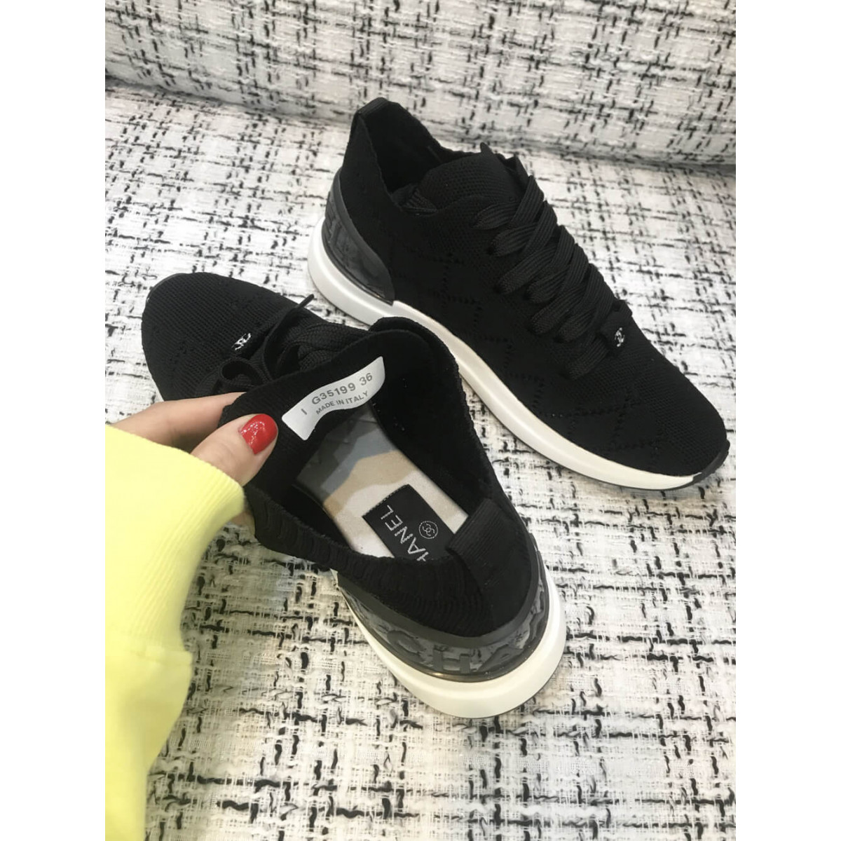 Chanel Mixed Fibers Sneakers G35549