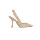 Dior J&#039;adior Slingback Pump with Thread and Bead Embroidery P768