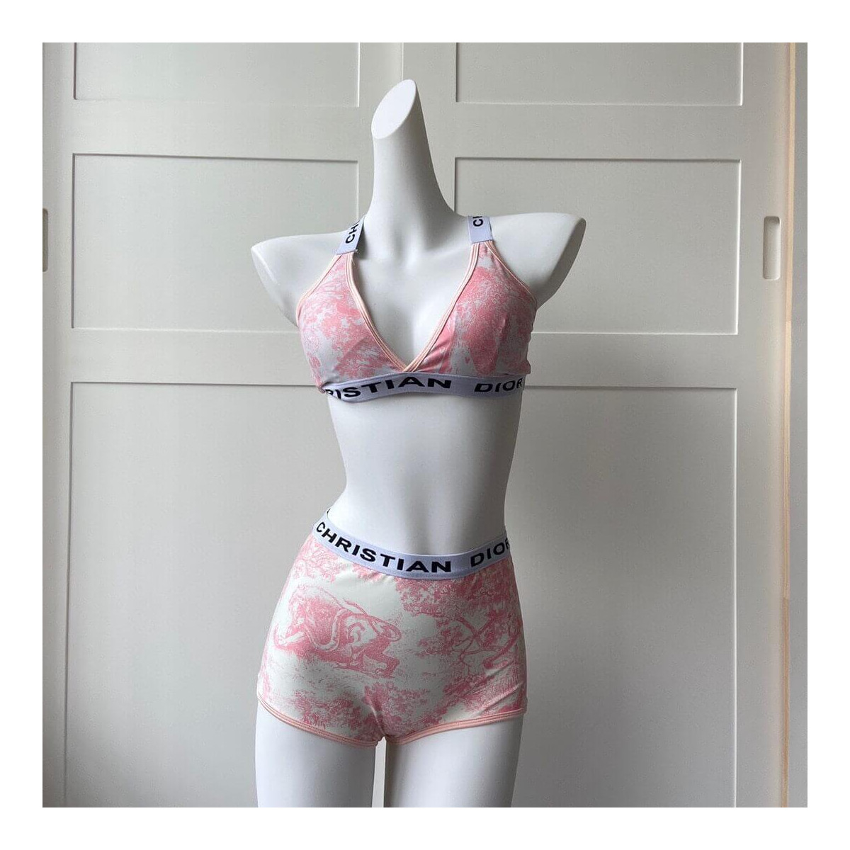 Christian Dior Toile de Jouy Two Piece Swimsuit 259469