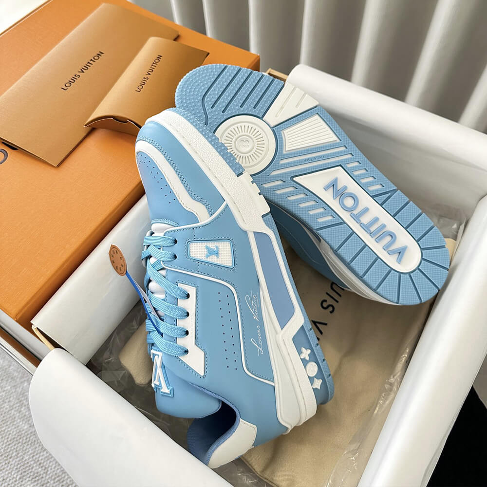 Louis Vuitton LV Trainer Sneaker Light Blue/White 1AAHSJ