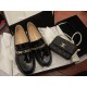 Chanel Patent Calfskin Loafers Black