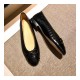 Chanel Crocodile Patent CC Cap Toe Flats Ballerinas G02819