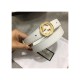 Gucci White Leather Belt With Double G Buckle 20mm