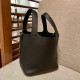 Hermes Picotin Lock Bag in Taurillon Clemence Noir Black