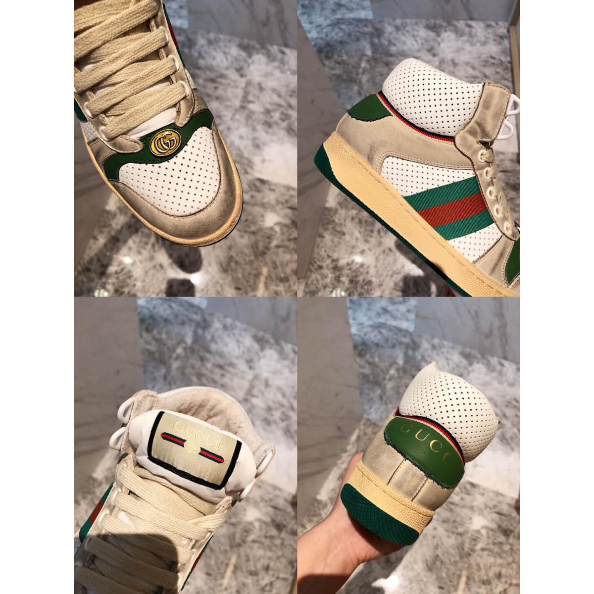 Gucci Screener High-Top Sneaker 563730 Green