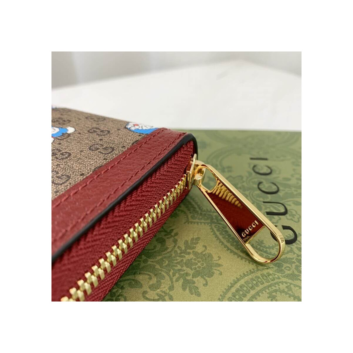 Doraemon x Gucci Zip Around Wallet 647787 in Blue