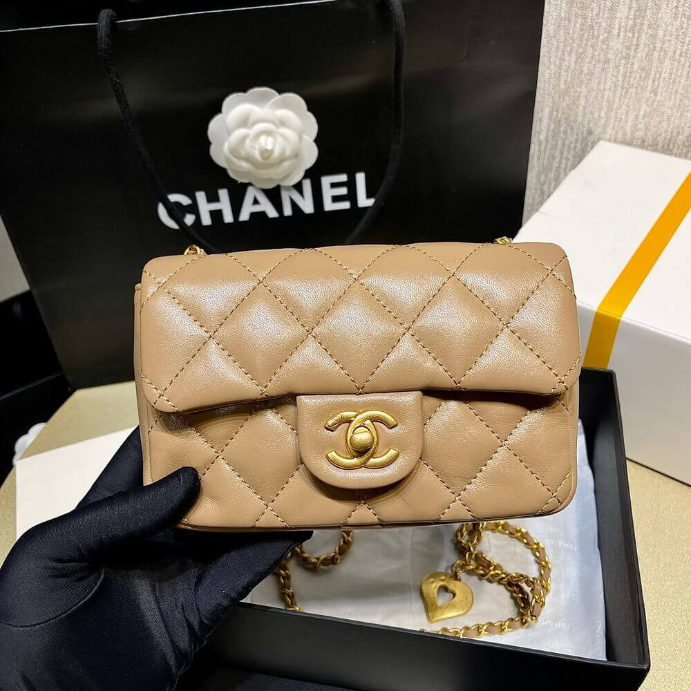 Chanel Mini Flap Bag Heart Chain AS3456