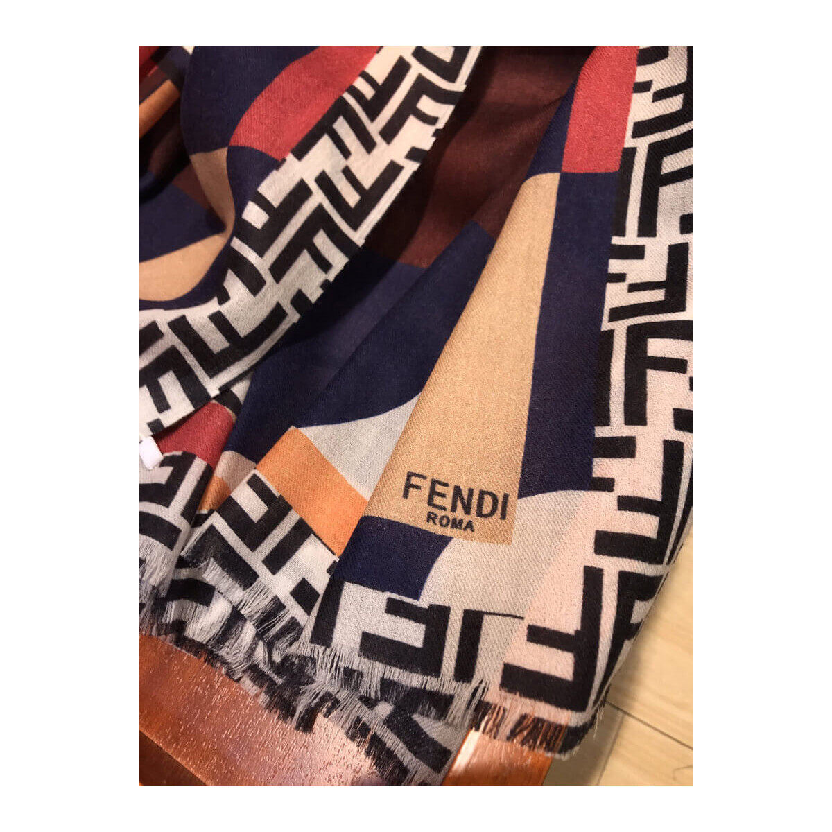 Fendi Multicolor Cashmere Scarf 246A