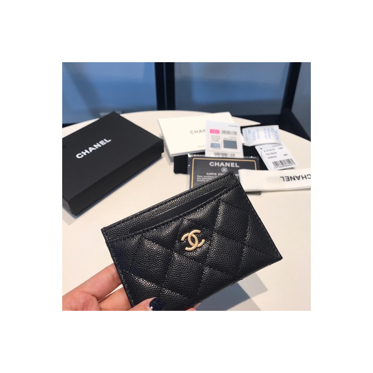 Chanel Grainy Calfskin Classic Card Holder A31510