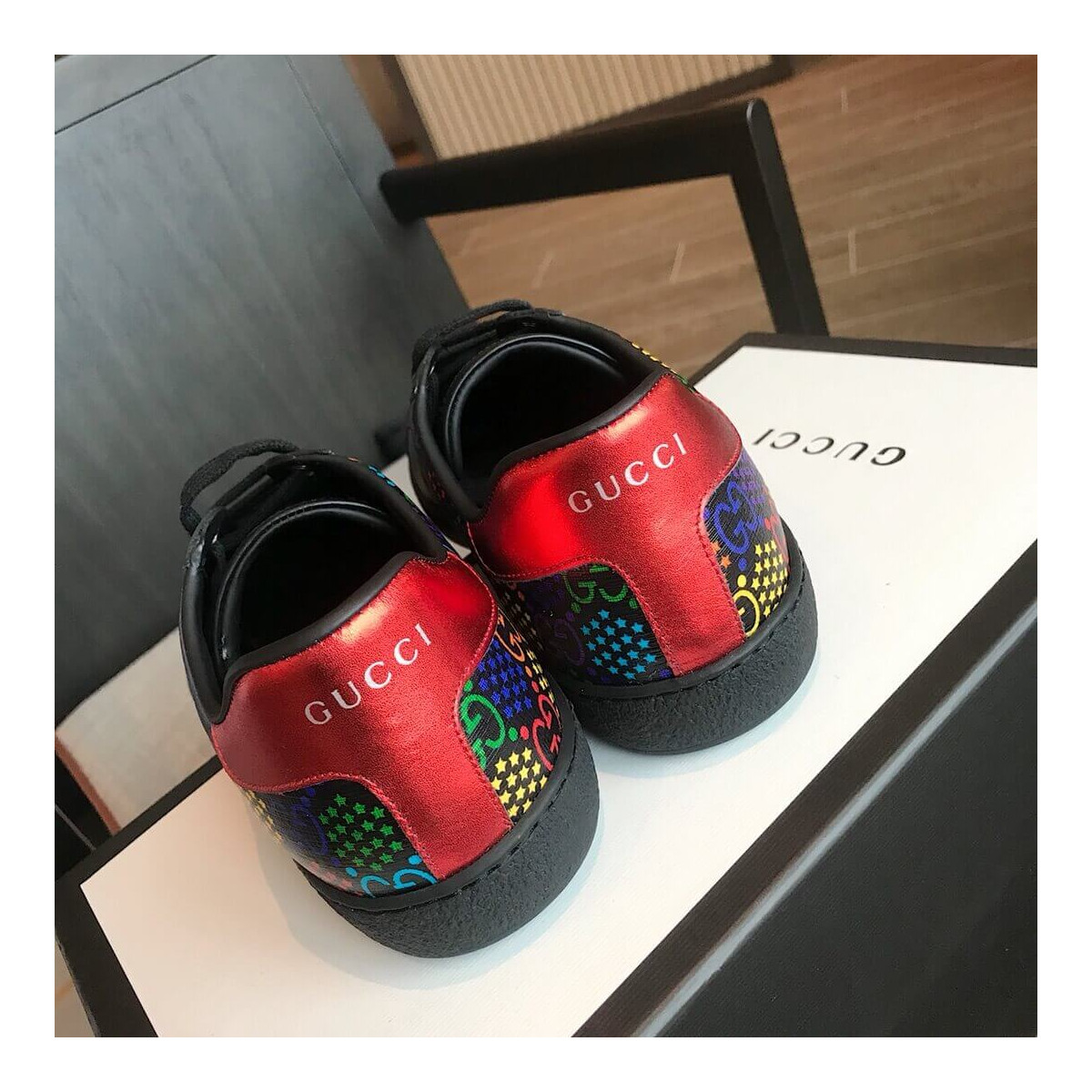 Gucci GG Psychedelic Ace sneaker ‎610086 Black