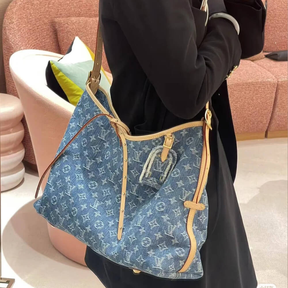 Louis Vuitton Monogram Denim CarryAll MM Bag M46855