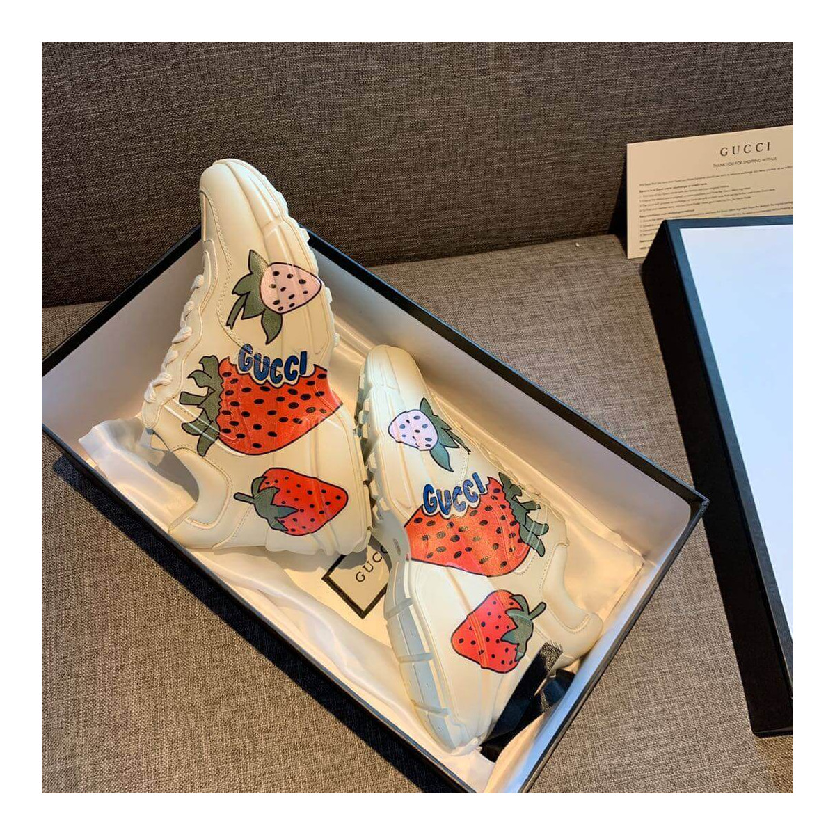 Gucci Rhyton Sneaker With Gucci Strawberry 576963