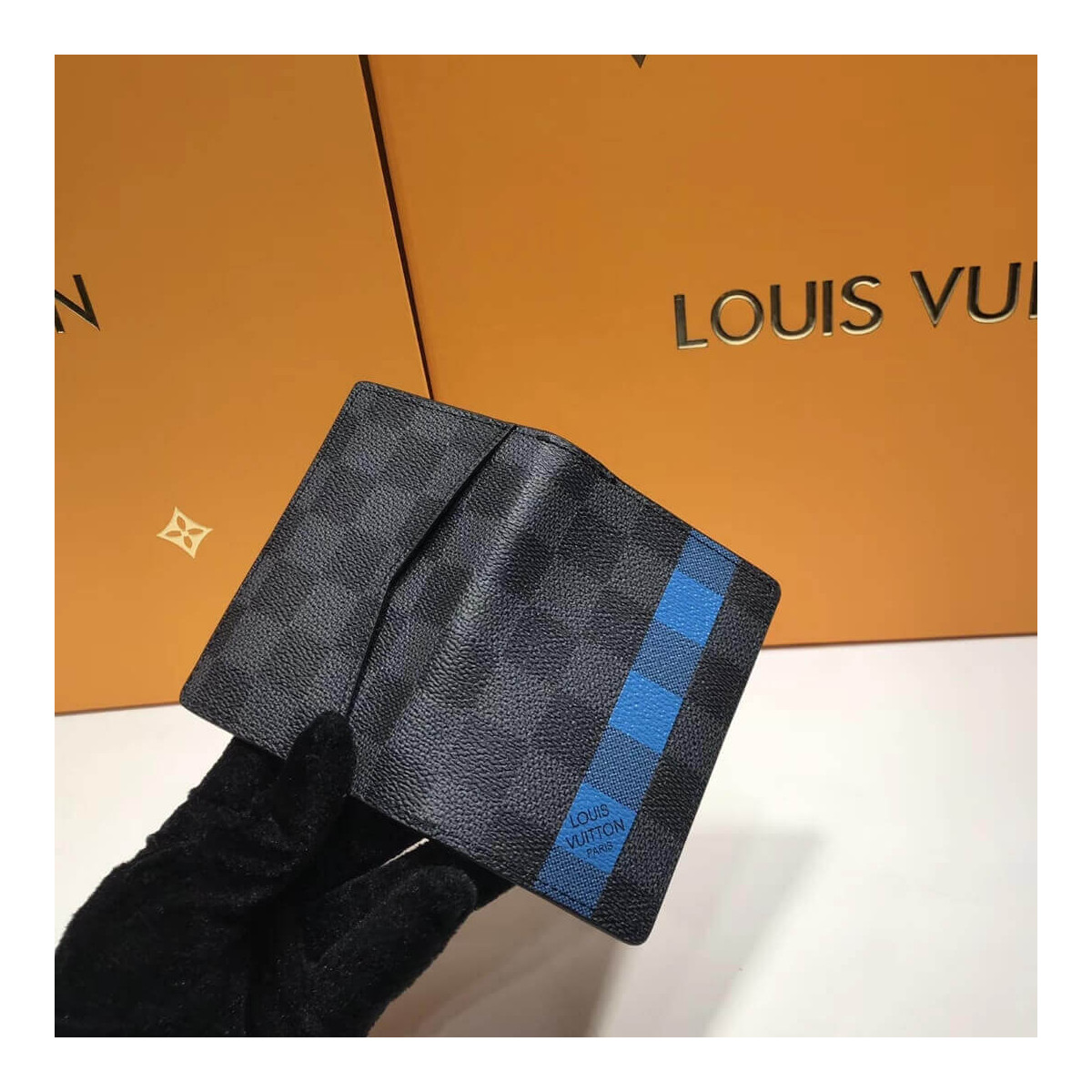 Louis Vuitton Damier Graphite Stripe Pocket Organizer N60076