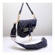 Dior Oblique Embroidered Velvet Shoulder Strap S8540C