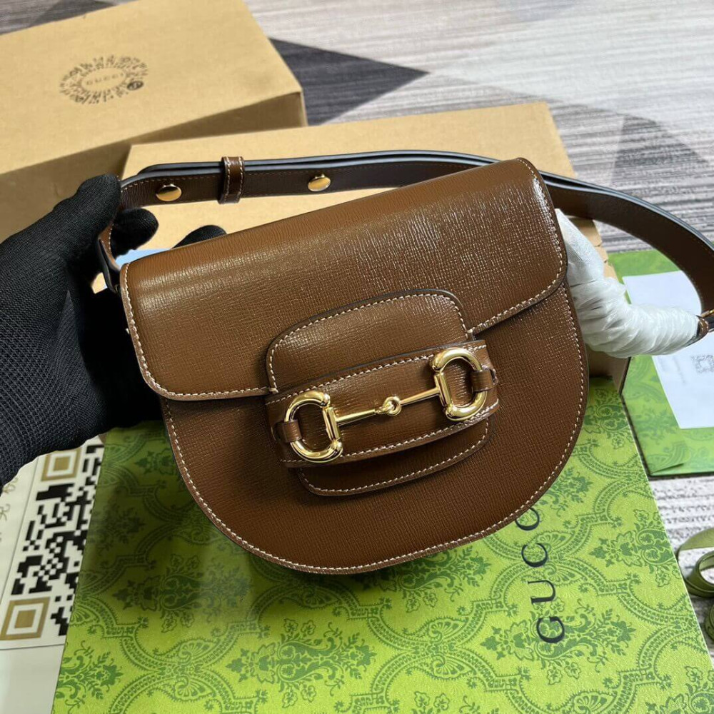 Gucci Leather Horsebit 1955 Mini Rounded Bag 760191