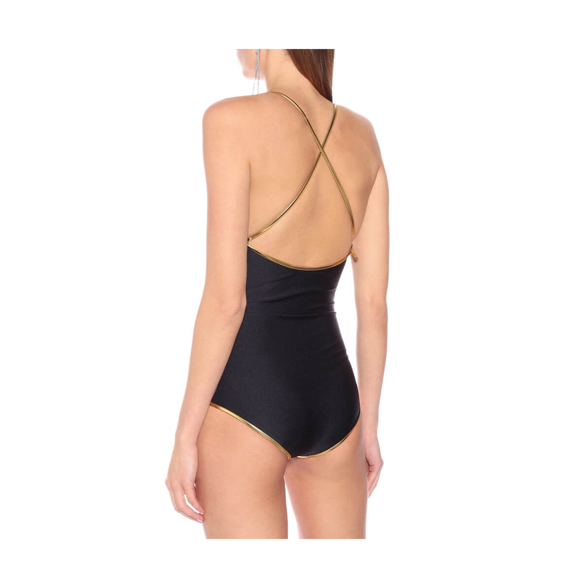 Gucci Stretch Fabric Swimsuit With Gucci Print 574126