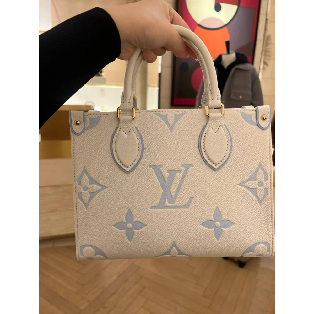 Louis Vuitton OnTheGo PM M46833 Latte Candy Blue