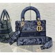 Dior Medium Lady D-Lite Bag Denim Blue Toile de Jouy Embroidery M0565