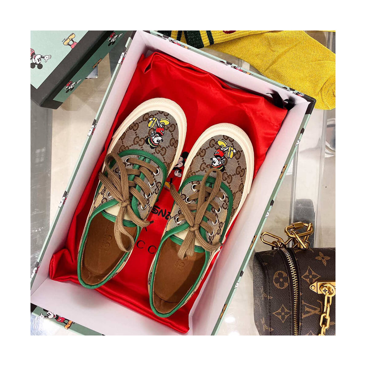 Gucci GG Disney x Gucci Low-Top Sneaker 875604 Green