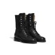 Chanel Calfskin Black Combat Lace-Ups Boots G34953