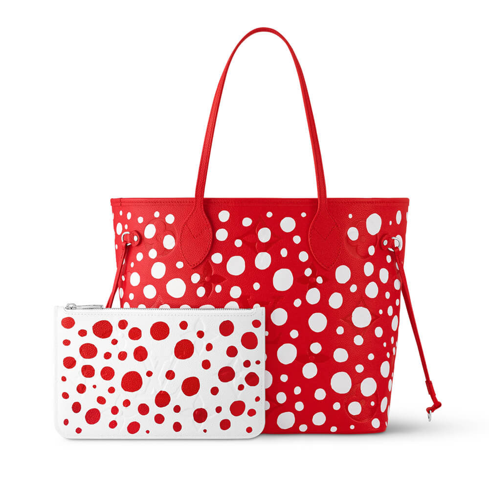 Louis Vuttion Yayoi Kusama Neverfull MM M46422 Red/White